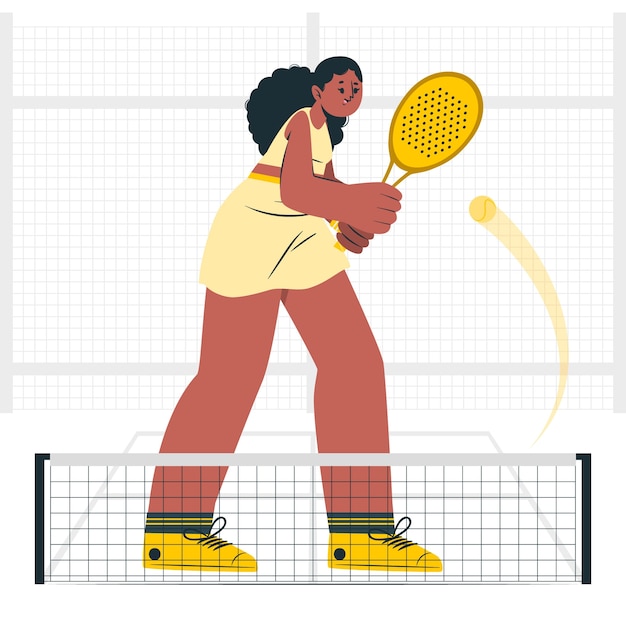 Padel player concept illustration
