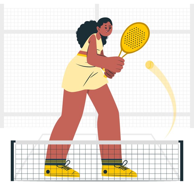 padel player concept illustration