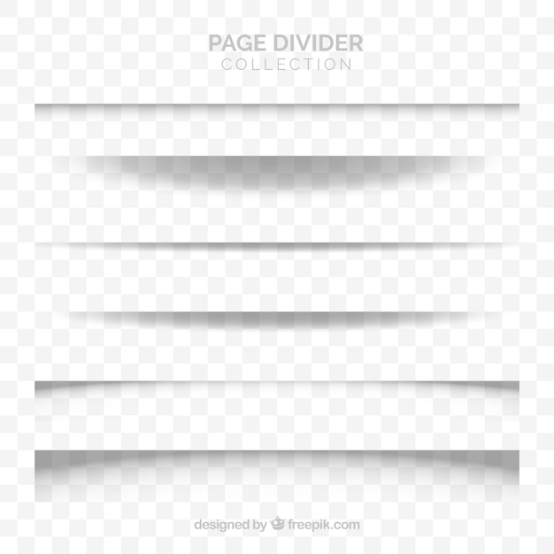 Page dividers collection without background
