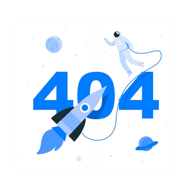 Free vector page not found concept illustration