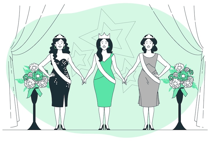 Free Vector pageant concept illustration