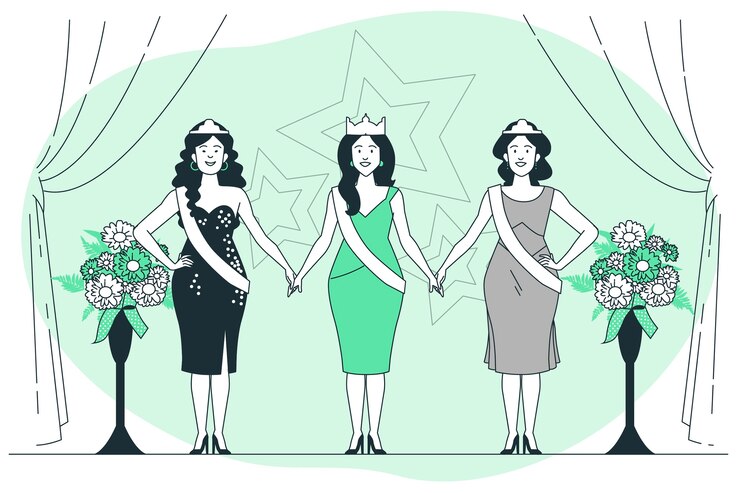Free Vector pageant concept illustration
