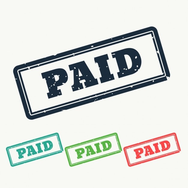 Free Vector paid stamps