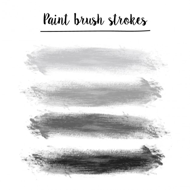 Paint brush strokes set