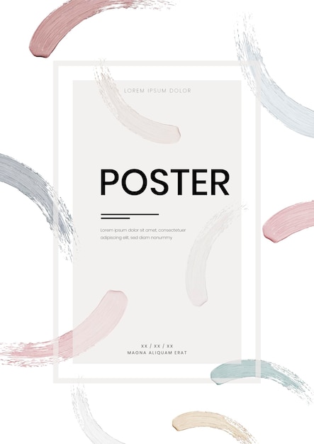 Paint brushstroke pattern poster template