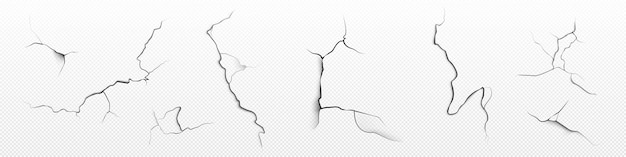 Free vector paint crack effect vector transparent background