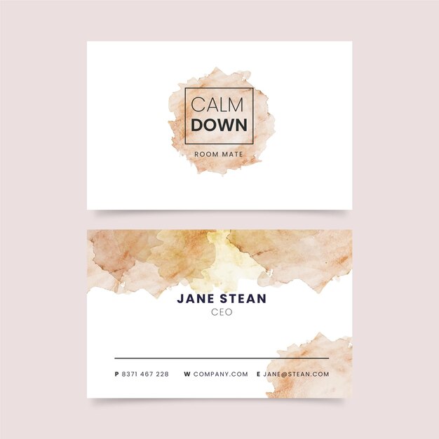 Paint-dipped business card template