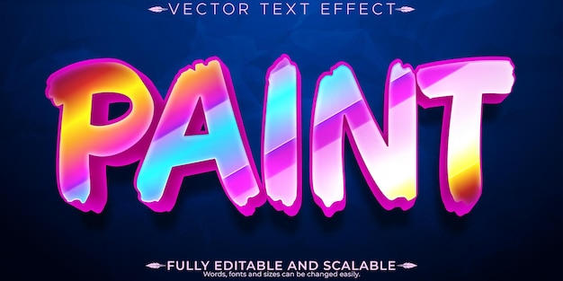 Free vector paint graffiti text effect editable spray and paint text style