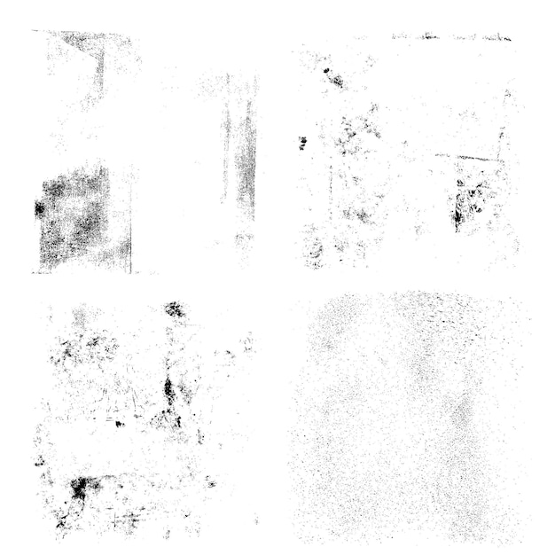 Free vector paint grunge texture set