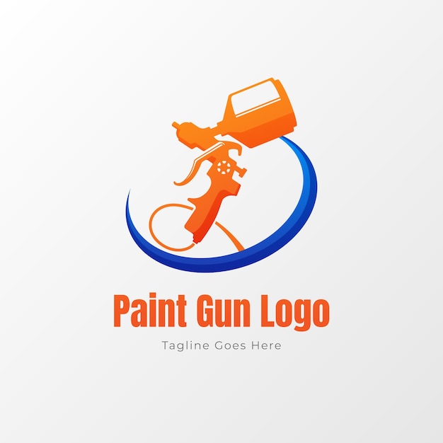 Paint gun logo design