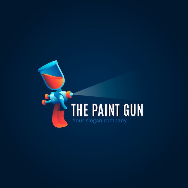 Paint gun logo design