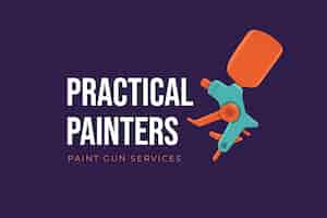 Free vector paint gun logo design