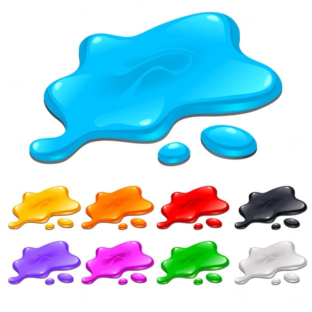 Бесплатное векторное изображение Пятна в разных цветах, изолированные объекты