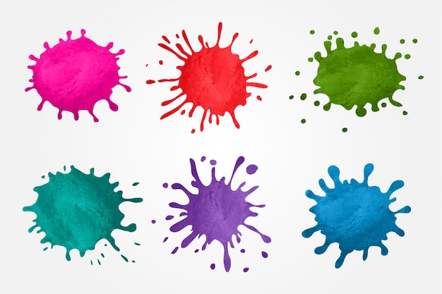 Free vector paint stains collection