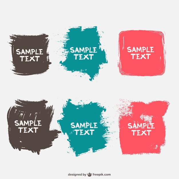 Free vector paint stains template