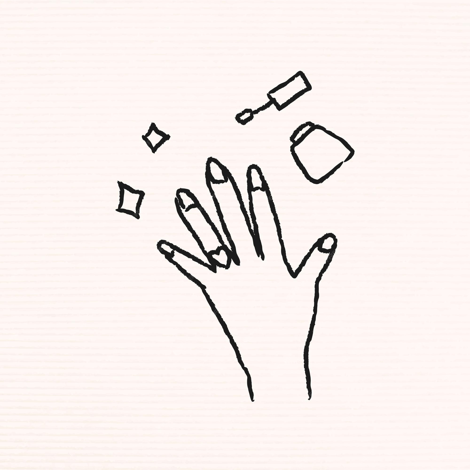 Free Vector | Paint your nails doodle style vector Free Vector | Paint your nails doodle style vector