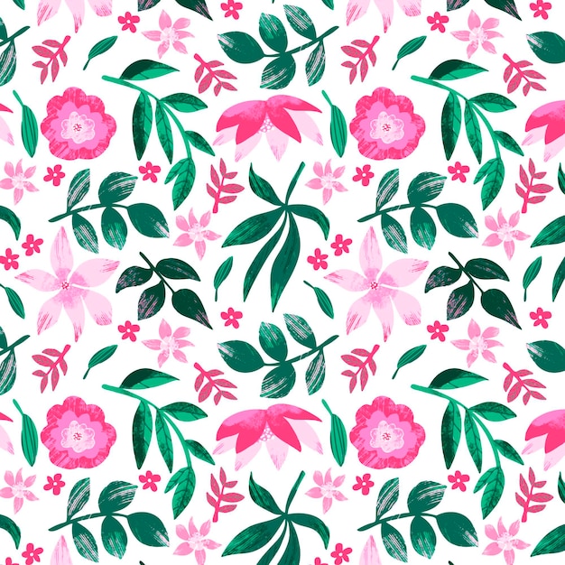 Free vector painted abstract floral pattern