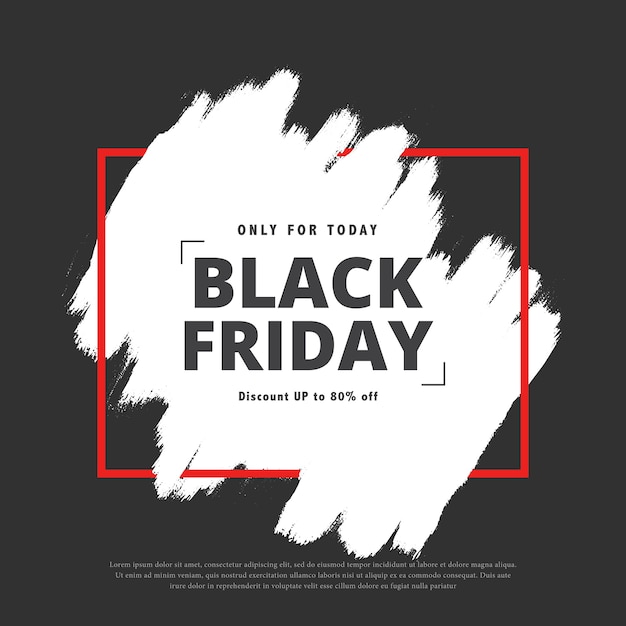 Free vector painted banner for black friday