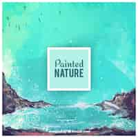 Free vector painted nature background