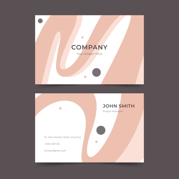 Painted template for business card