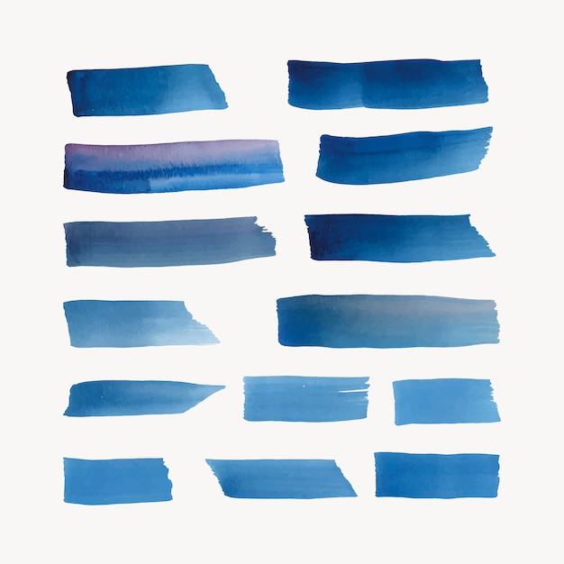 Free vector painted watercolor background vector in blue