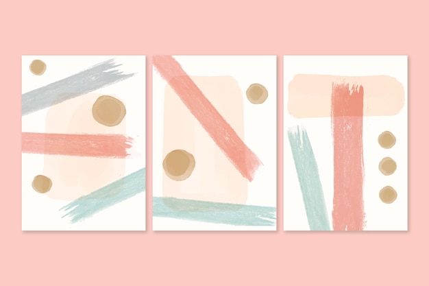 Free vector painted watercolor shapes covers