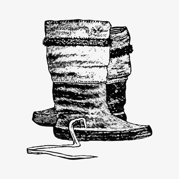 Free vector pair of eskimo boots