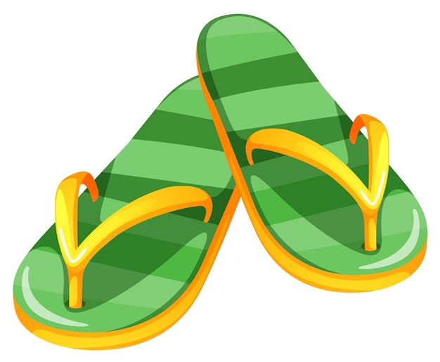A pair of green slippers
