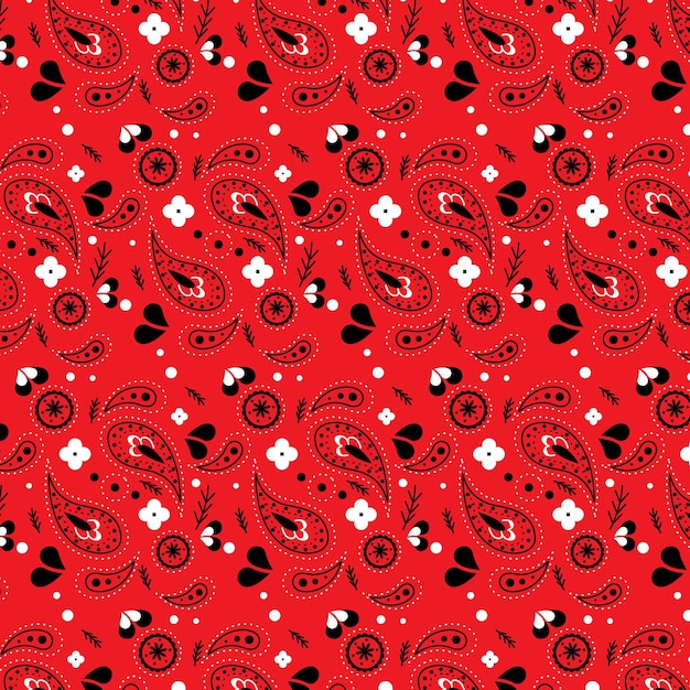Free Vector paisley bandana indian pattern