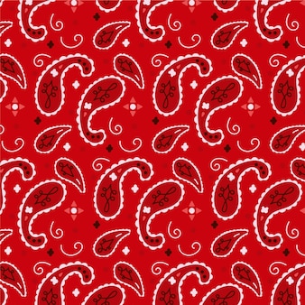 Paisley bandana pattern template