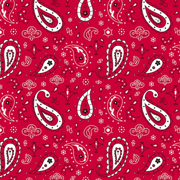 Free vector paisley bandana pattern