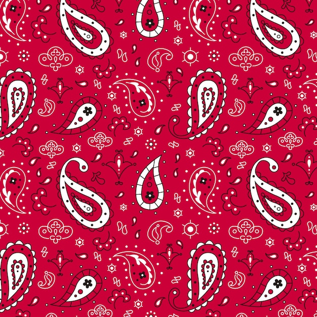 Vettore gratuito motivo a bandana paisley