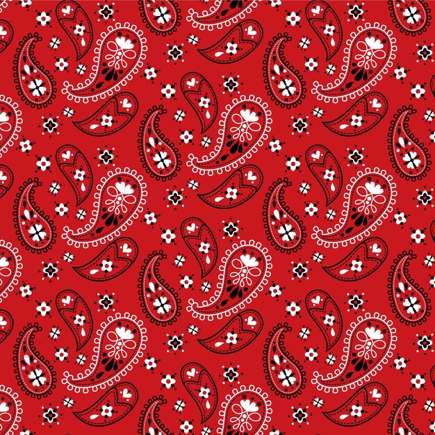 Paisley bandana pattern