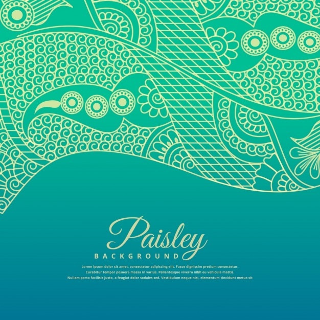 Paisley green background