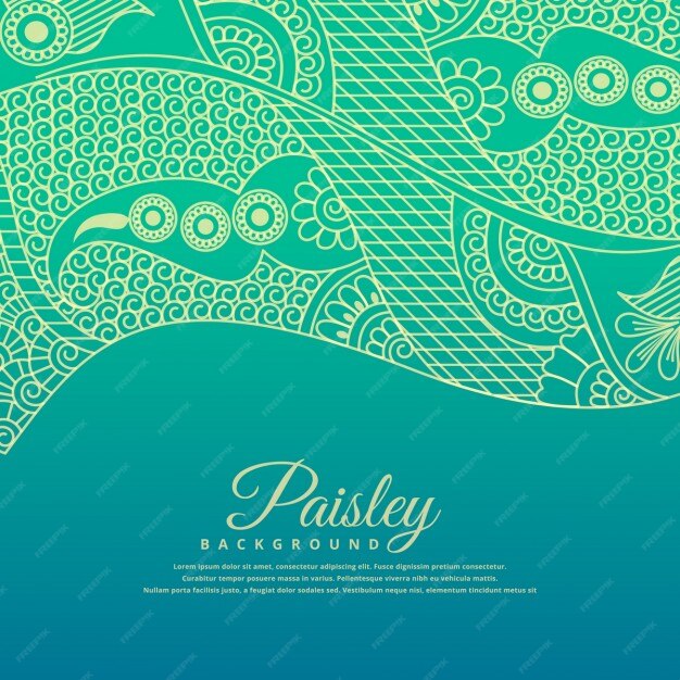Free Vector | Paisley green background