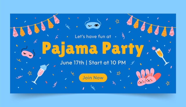 Pajamas party template design