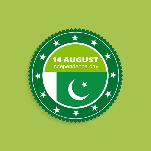 Pakistan badge for independence day