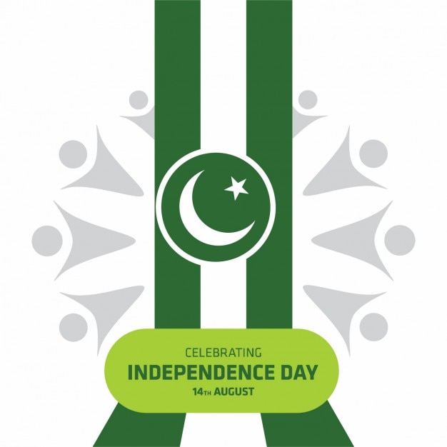 Vettore gratuito pakistan independence day background disegno