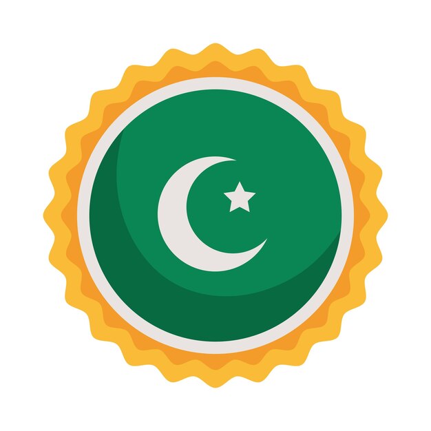 Бесплатное векторное изображение Иллюстрация пакистанской этикетки