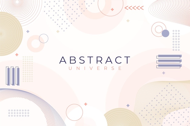 Pale colored flat design abstract background