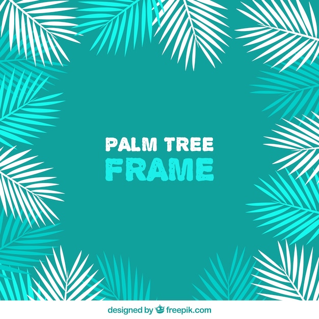 Free vector palm leaves frame