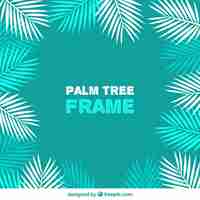 Free vector palm leaves frame