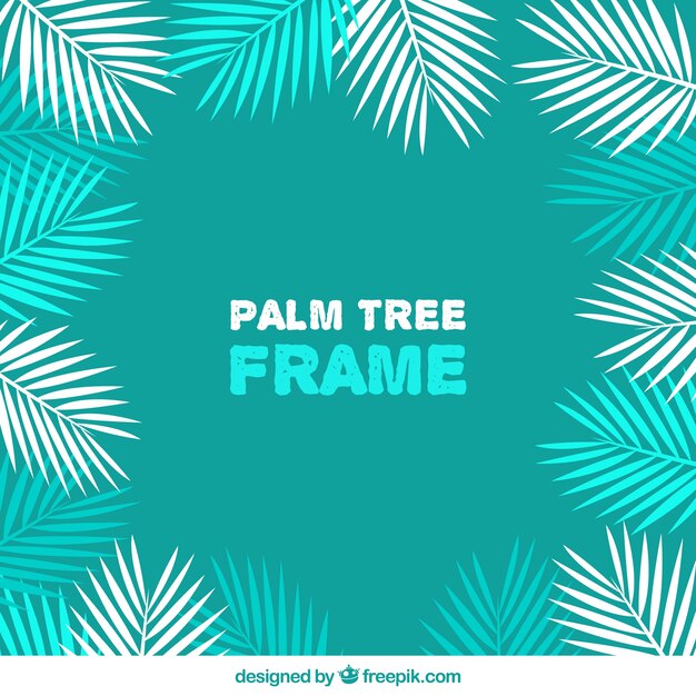 Palm leaves frame