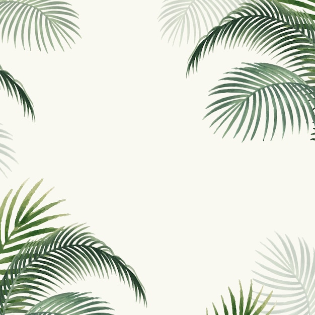 Vettore gratuito illustrazione di mockup foglie di palma