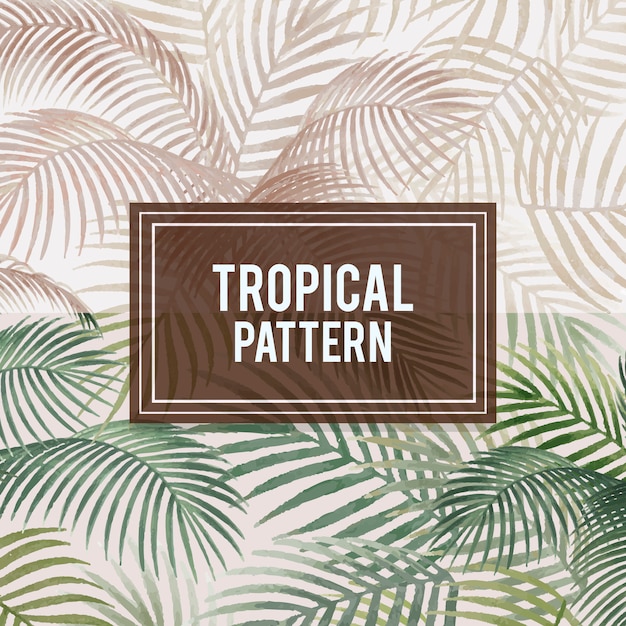 Free vector palm leaves pattern mockup illustration