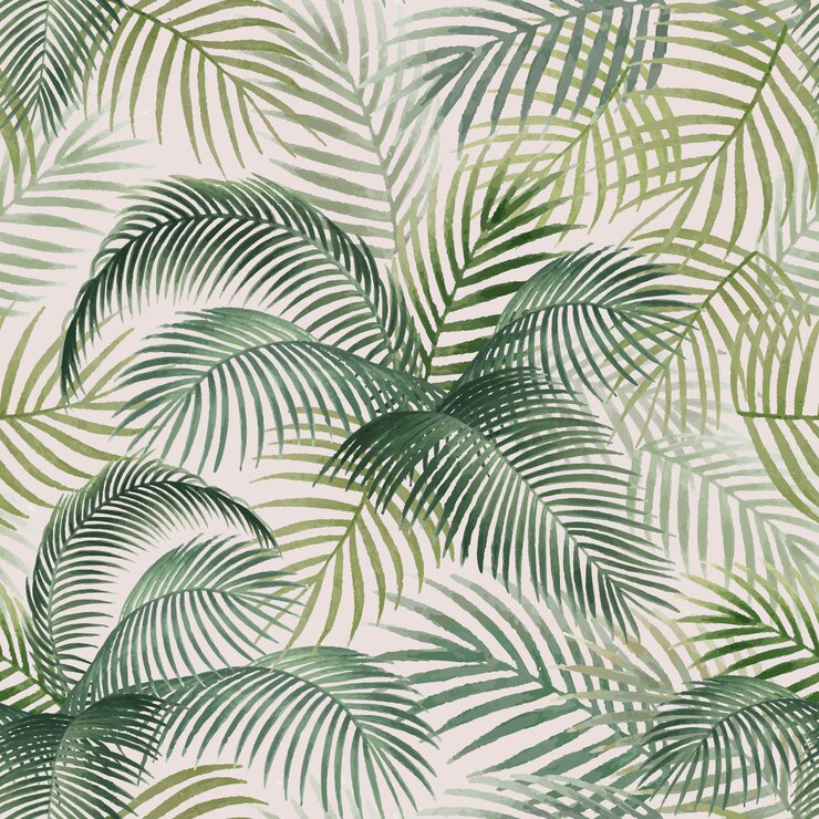 Free Vector palm leaves pattern mockup illustration