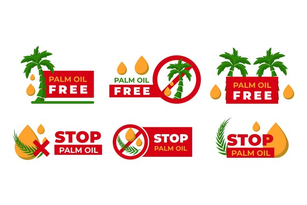 Palm oil free sign collection