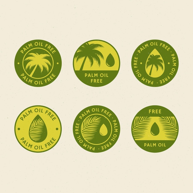 Free vector palm oil sign collection