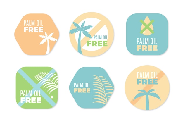 Free vector palm oil sign collection