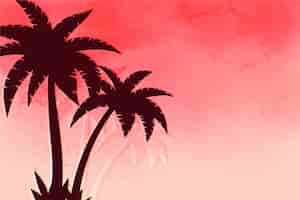 Free vector palm silhouettes wallpaper